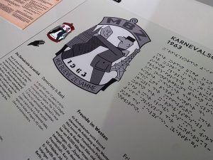 Taktile Grafik des Exponats mit Braillebeschriftung im Kölnischen Stadtmuseum