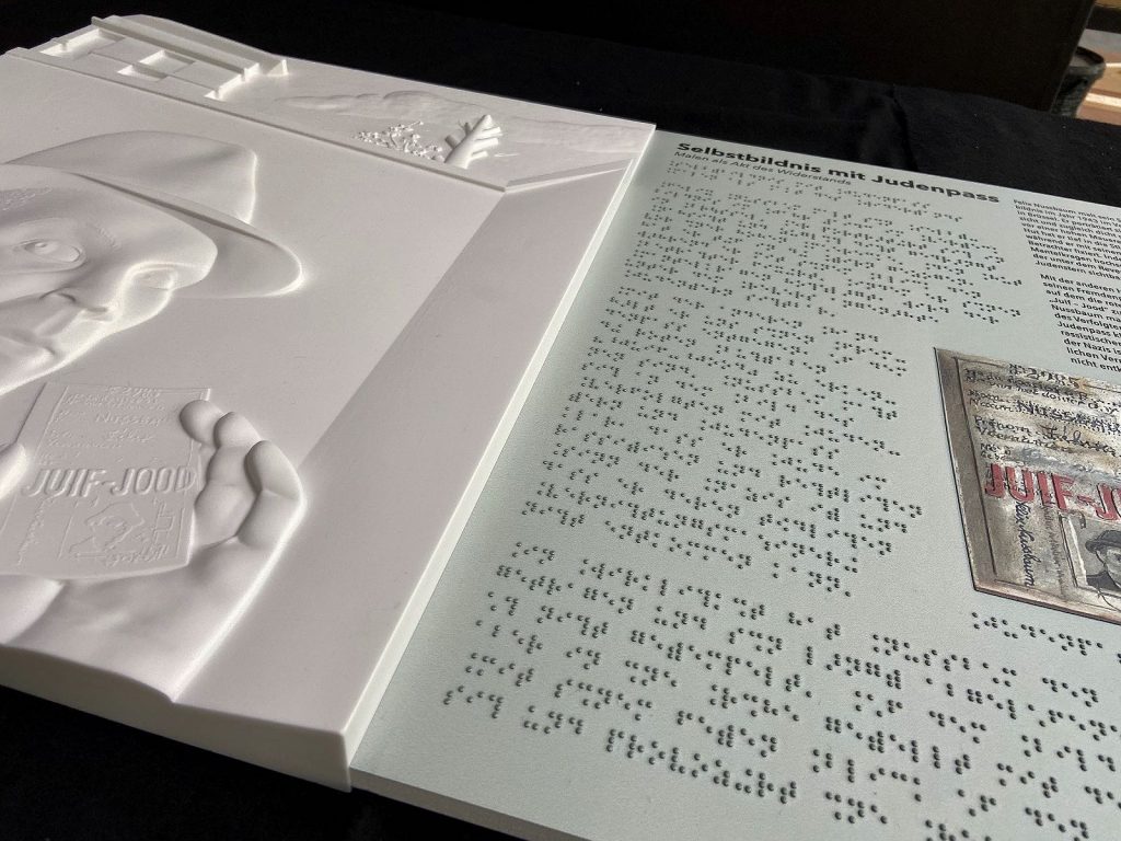 Umsetzung eines Felix Nussbaum-Gemäldes in Relief und Braille